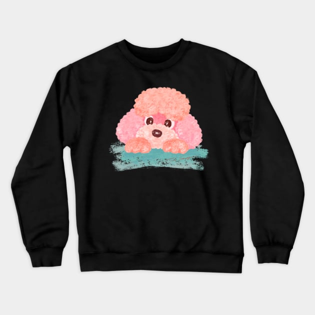 Pink Poodle Crewneck Sweatshirt by sanogawa